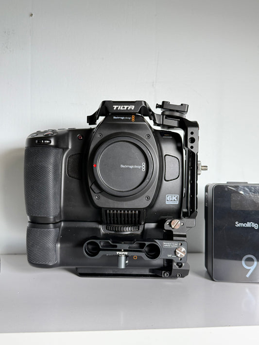 Blackmagic Cinema Camera 6k Full Frame L-Mount With Battery & V-mount Tilta Cage