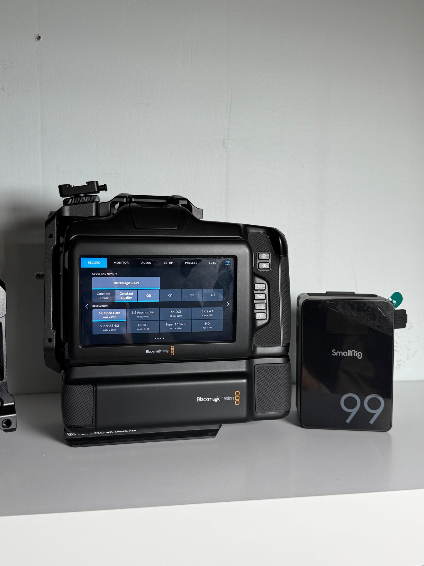 Blackmagic Cinema Camera 6k Full Frame L-Mount With Battery & V-mount Tilta Cage