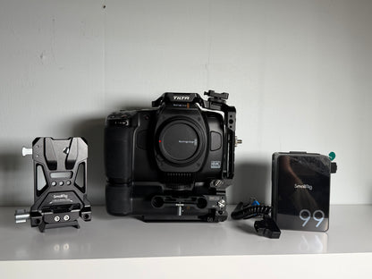 Blackmagic Cinema Camera 6k Full Frame L-Mount With Battery & V-mount Tilta Cage