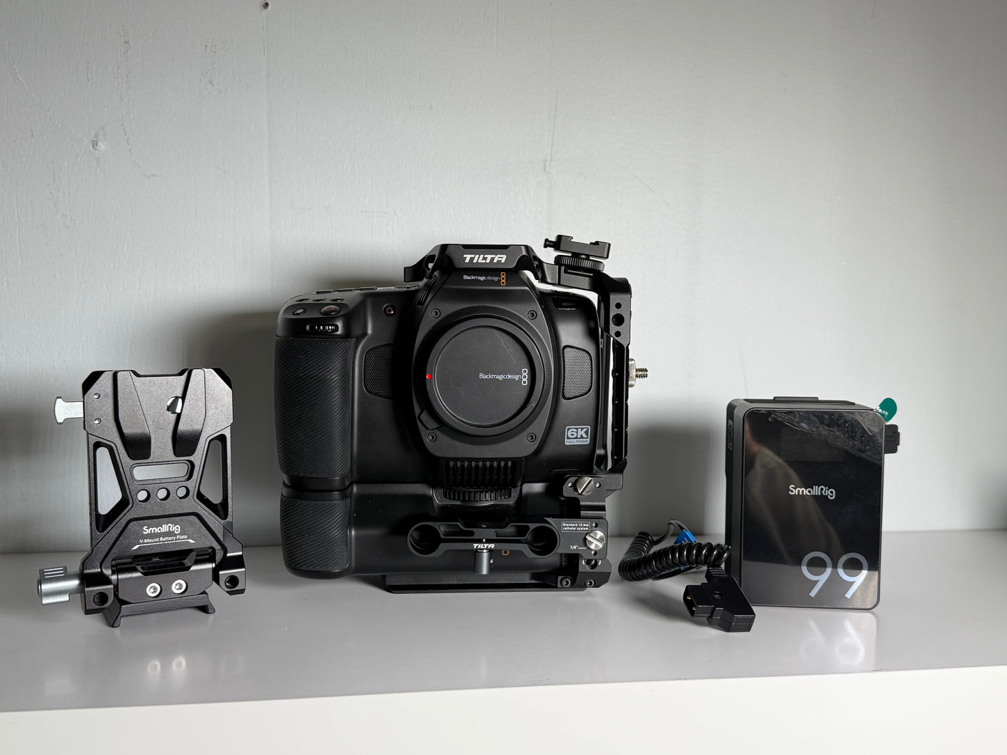 Blackmagic Cinema Camera 6k Full Frame L-Mount With Battery & V-mount Tilta Cage